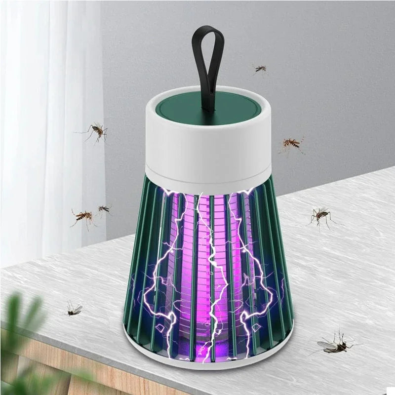 Armadilha Anti-mosquitos, Repelente, Lâmpada com Choque Elétrico, UV e Recarregável